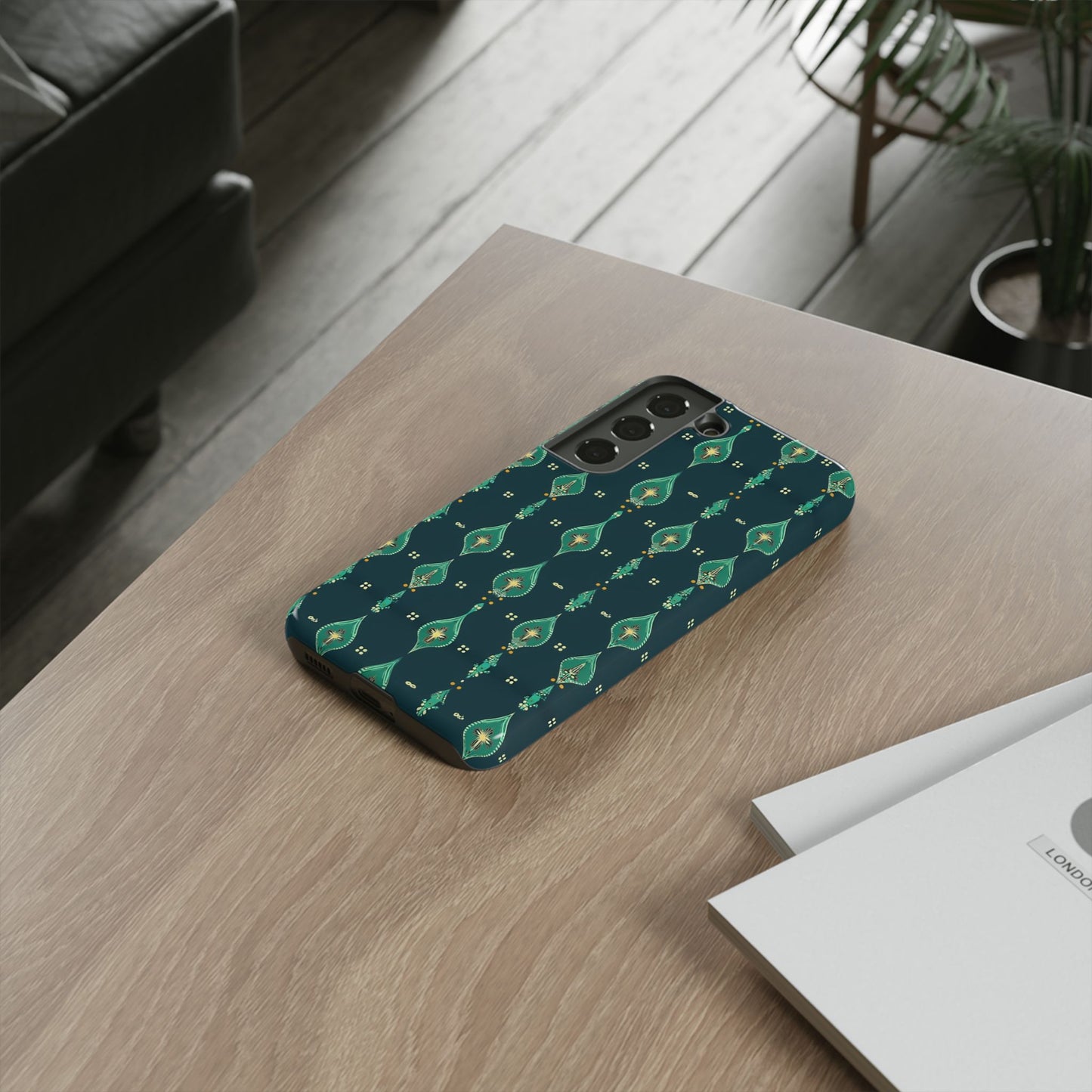 Emerald Boho Teardrop Phone Case