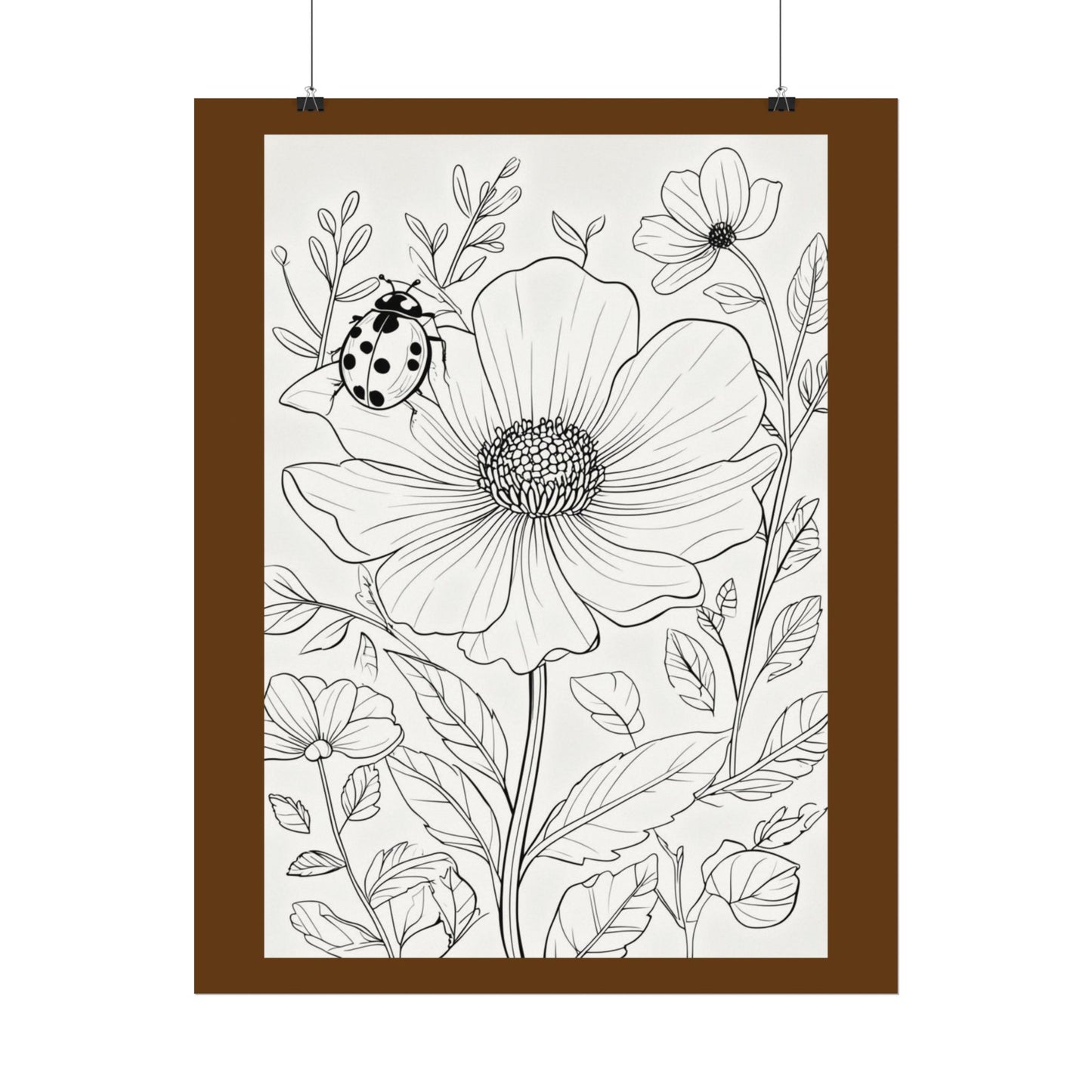 COLOR IT YOURSELF  Line Art Poster — Textured Matte Print