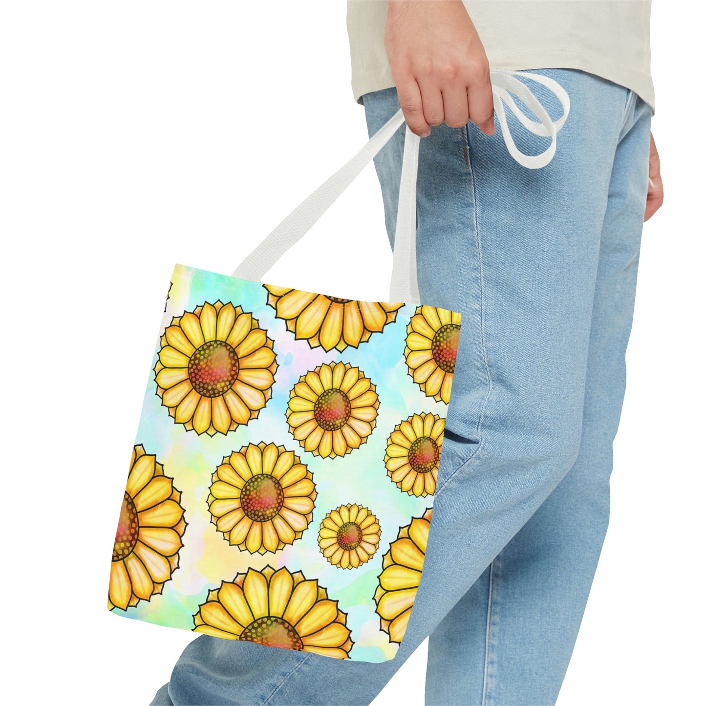 Sunny Floral Tote Bag, Eco-Friendly Shopping Bag, Beach Bag Summer Accessory