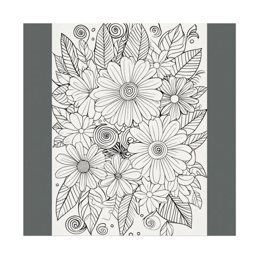 COLOR IT YOURSELF  Line Art Poster — Textured Matte Print