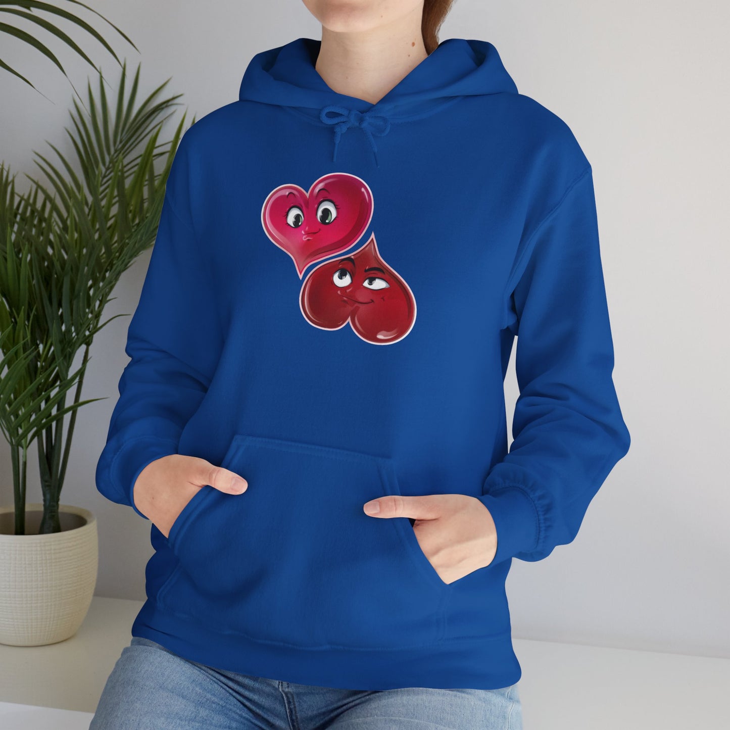Heart Buds Hoodie — Cute Pair of Cheeky Heart Characters, Valentine’s Day Gift