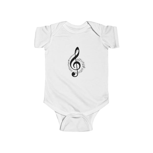 Musical Note Infant Bodysuit Onesie