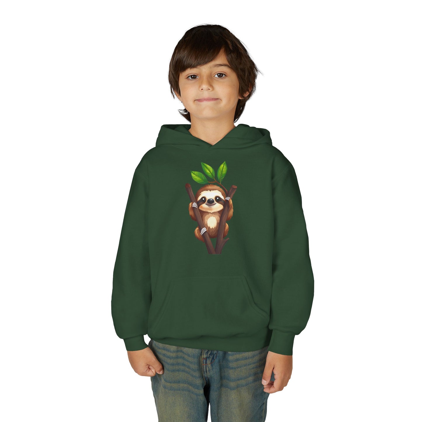 Cute Sloth on Branch Hoodie | Kids Sweatshirt