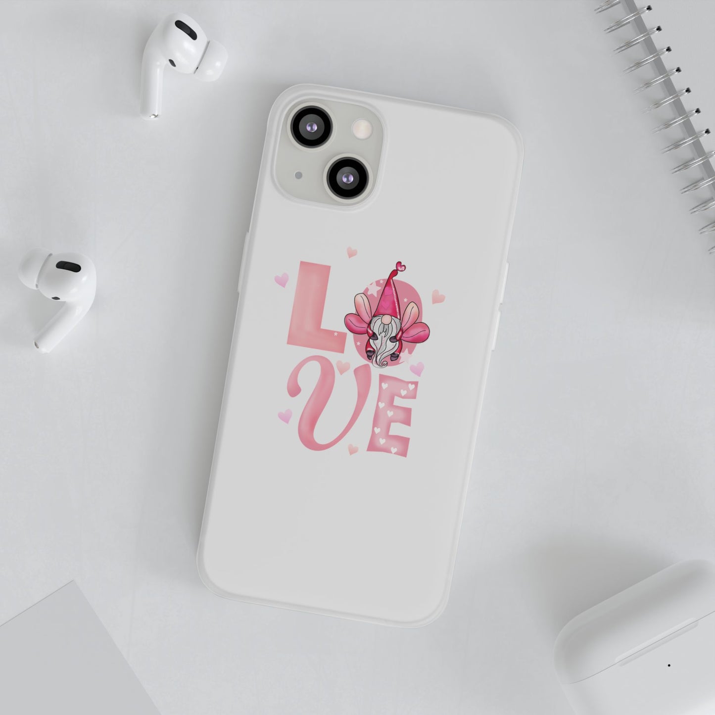 Love Gnome Phone Case — Cute Pink Valentine Flexi Case
