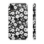 Floral Noir Tough Phone Case — Black & White Flower Protective Cover