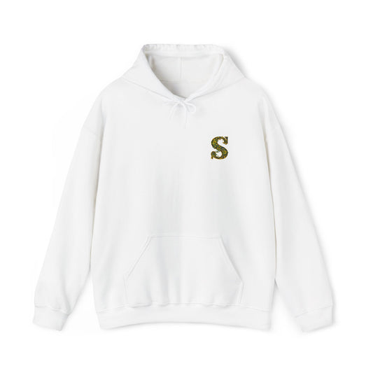 Floral S Initial Hoodie — Monogrammed Flower Letter Sweatshirt