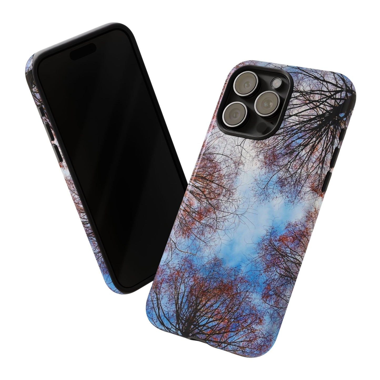Skyward Trees Phone Case — Nature Forest Canopy Protective Tough Case