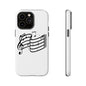 Musical Notes Phone Case — Black Treble Clef Music Staff Tough Case
