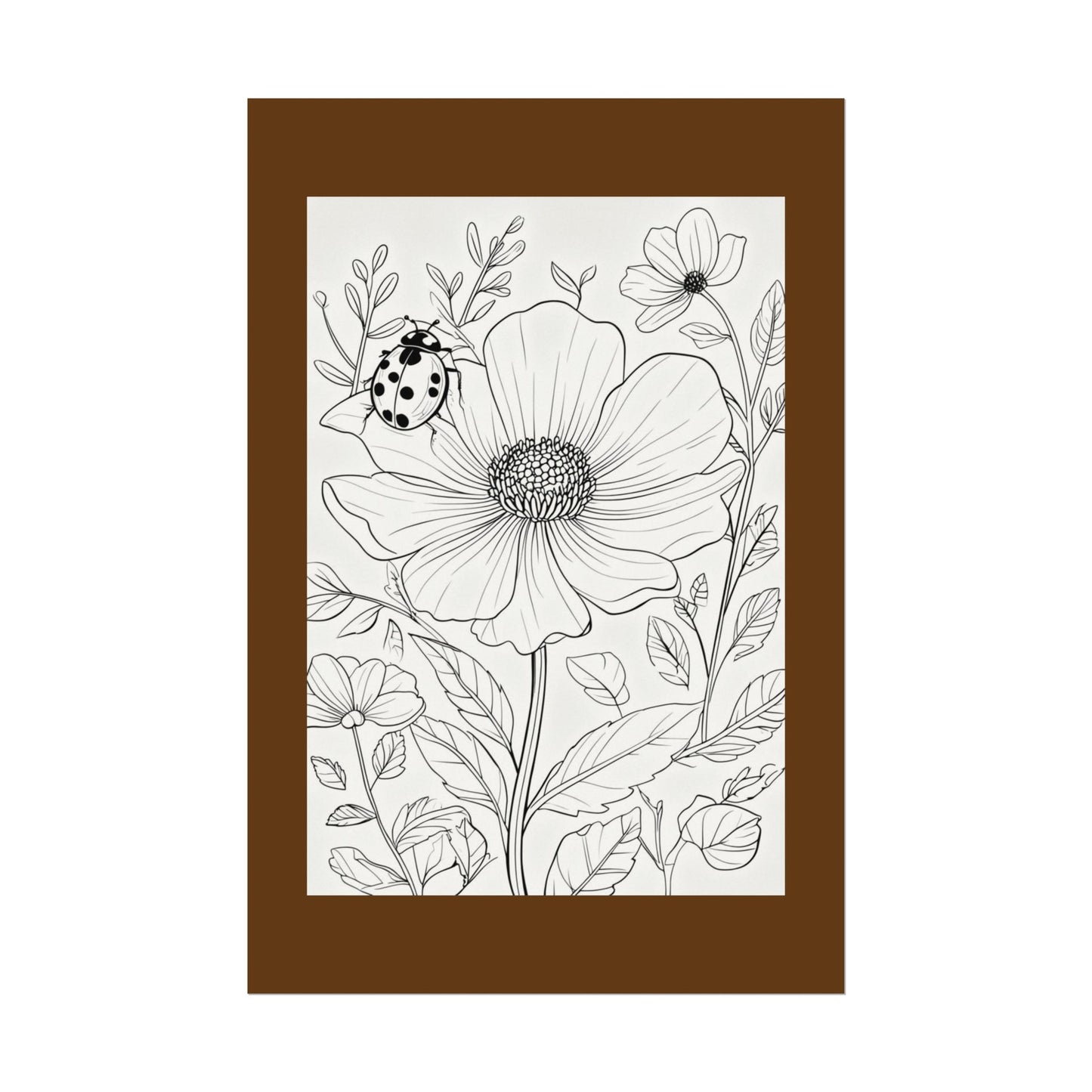 COLOR IT YOURSELF  Line Art Poster — Textured Matte Print