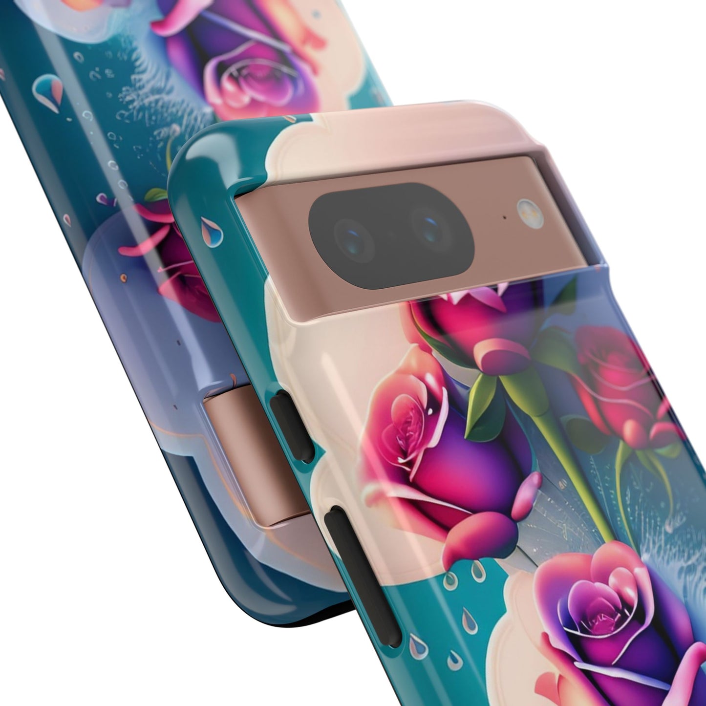 Floral Dream Tough Phone Case — Rose Bouquet Clouds Design