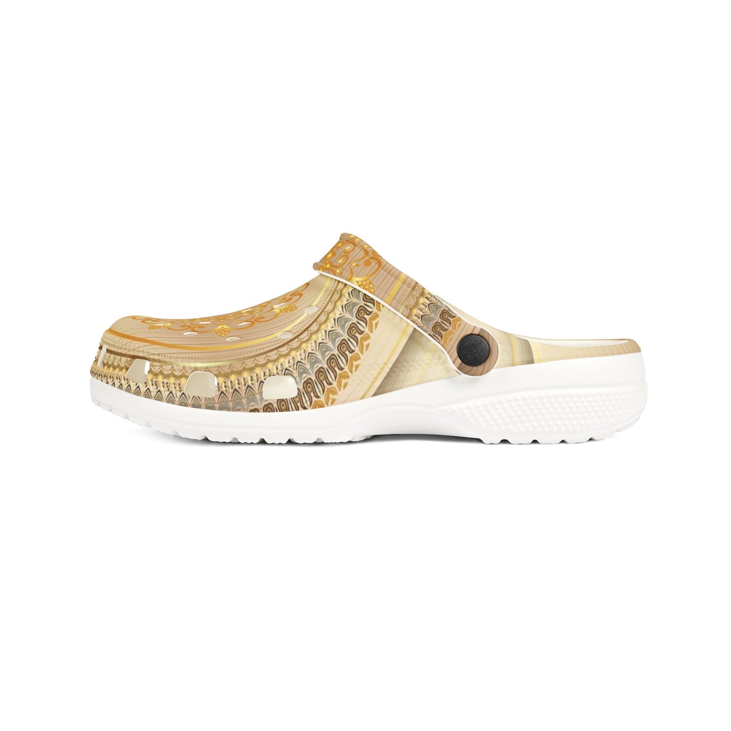 Golden Mandala EVA Foam Clogs — Comfortable Slip-On Garden Shoes