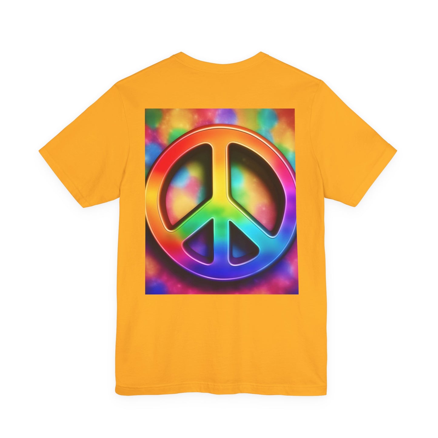 Peace Sign Tie-Dye Tee — Rainbow Hippie Peace Symbol T-Shirt