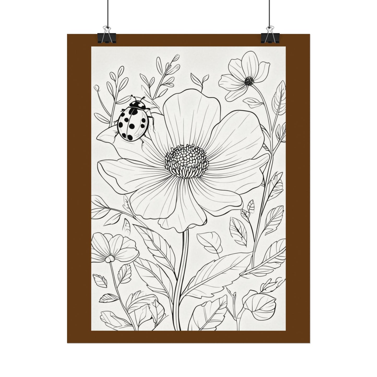 COLOR IT YOURSELF  Line Art Poster — Textured Matte Print