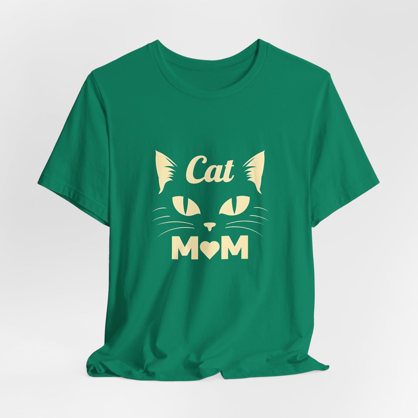 Cat Mom T-Shirt — Cute Cat Face Graphic Tee for Cat Lovers
