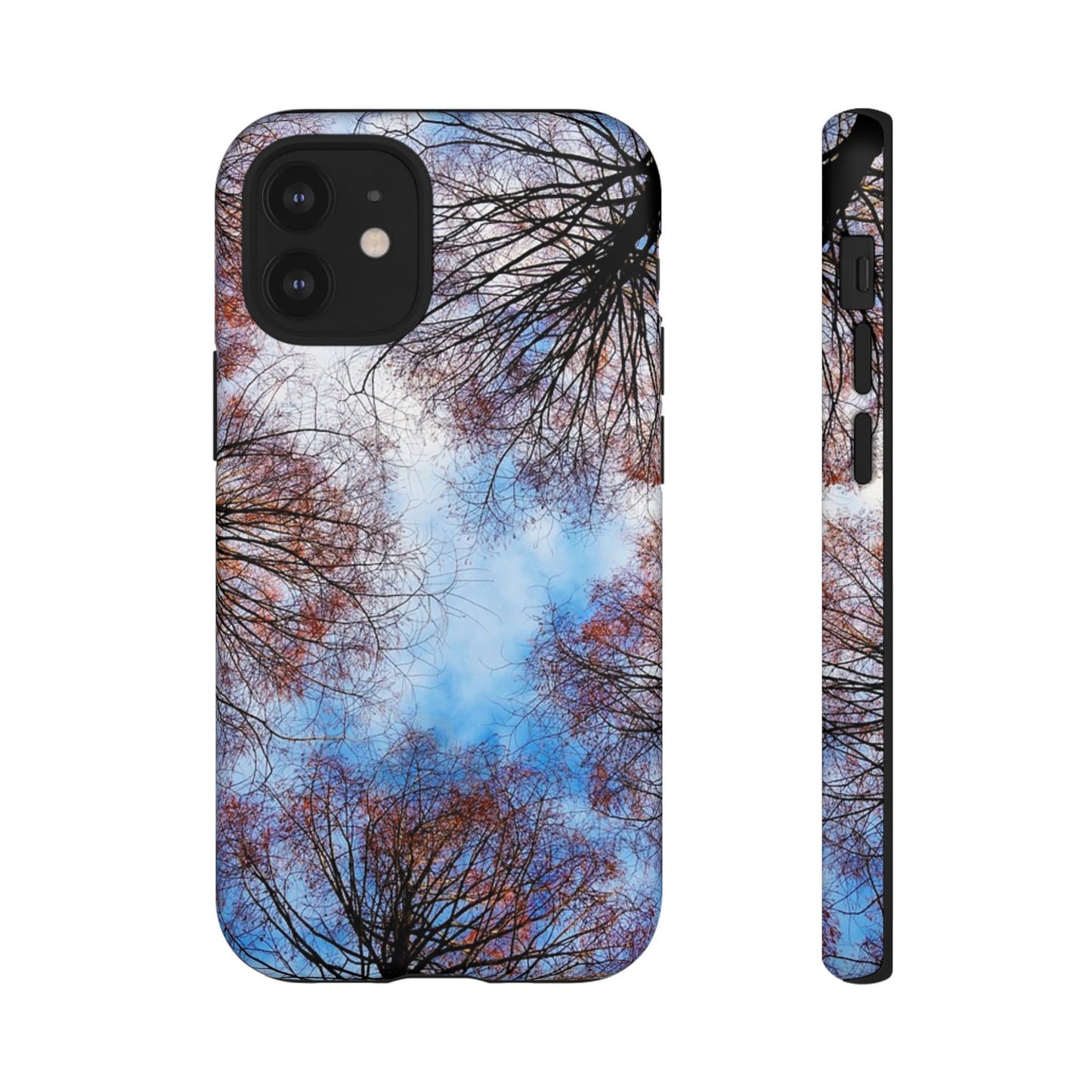 Skyward Trees Phone Case — Nature Forest Canopy Protective Tough Case