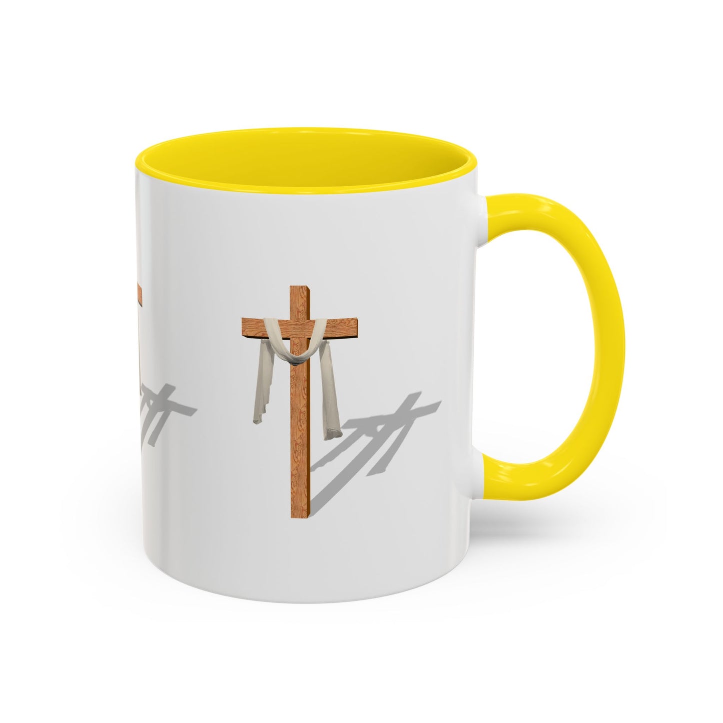 Faith-Inspired Accent Coffee Mug – Spiritual Gift for Christians, Religious Decor, Church Mug, Inspirational Drinkware