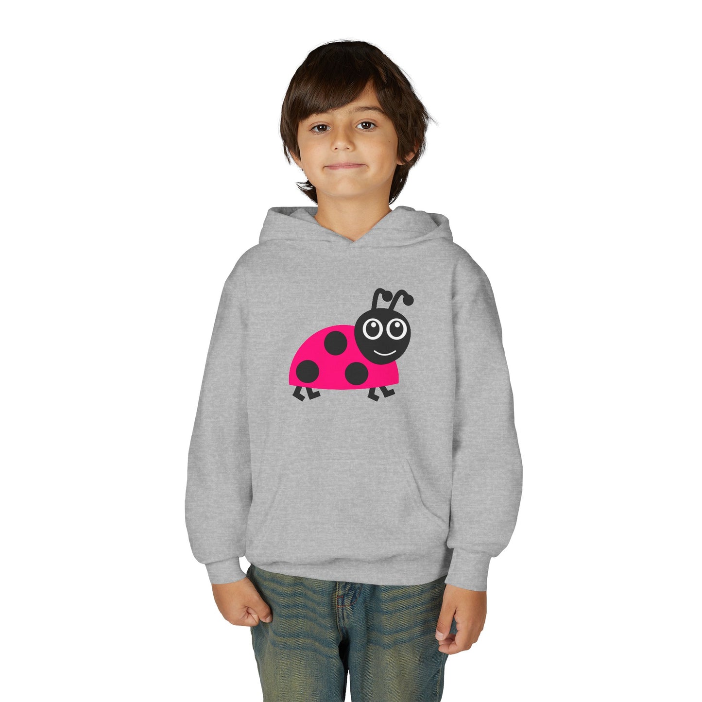 Pink Ladybug Kids Hoodie | Cute Bug Graphic Sweatshirt