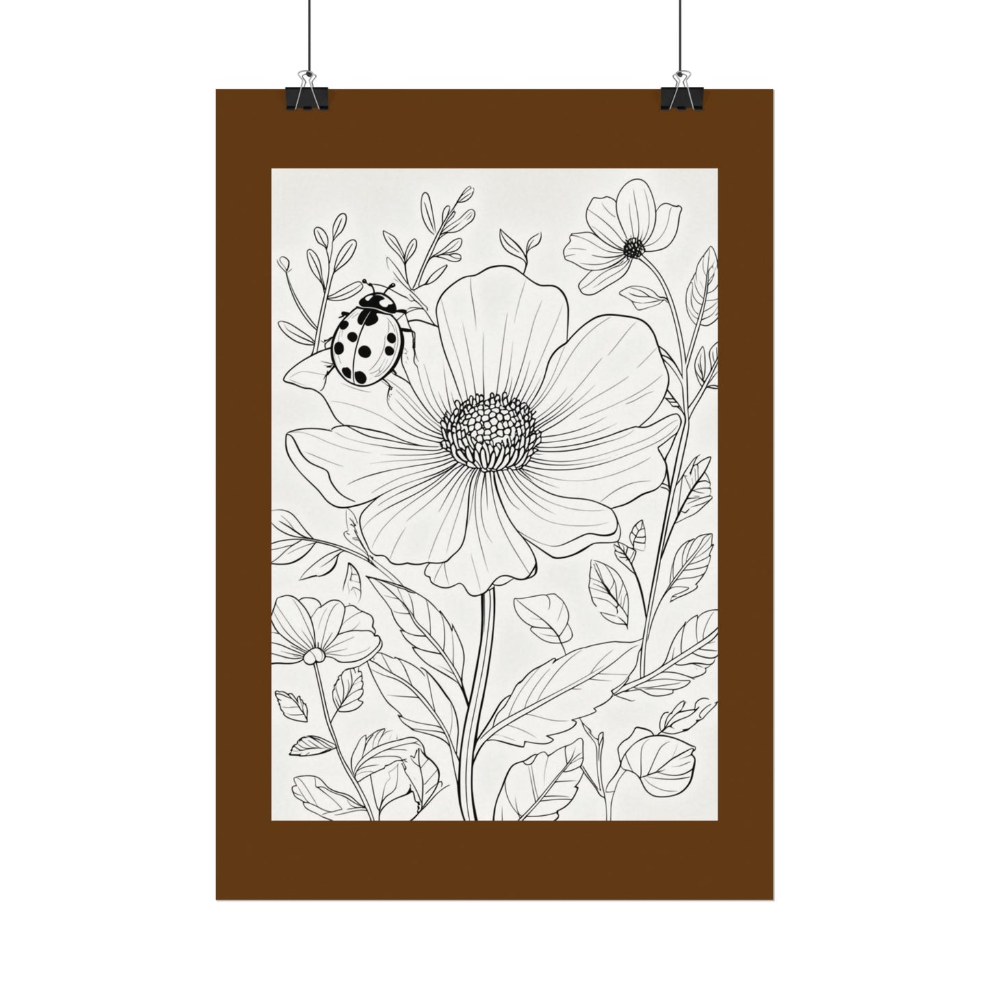 COLOR IT YOURSELF  Line Art Poster — Textured Matte Print