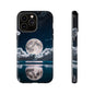 Moonlit Reflection Phone Case — Night Sky Moon & Clouds Tough Case