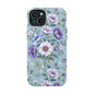 Floral Purple Peony Phone Case — Magnetic Impact‑Resistant Protective Cover