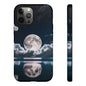 Moonlit Reflection Phone Case — Night Sky Moon & Clouds Tough Case