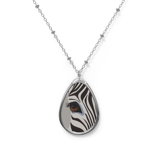 Zebra Print Pendant Necklace, Unique Animal Jewelry, Boho Chic Accessories, Nature Lover Gift, Stylish Everyday Wear