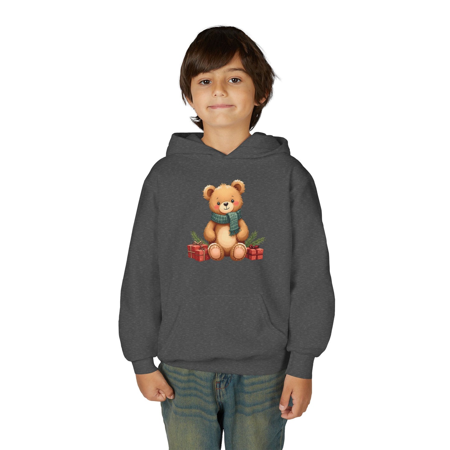 Kids Holiday Teddy Bear Hoodie – Cute Christmas Gift Sweatshirt