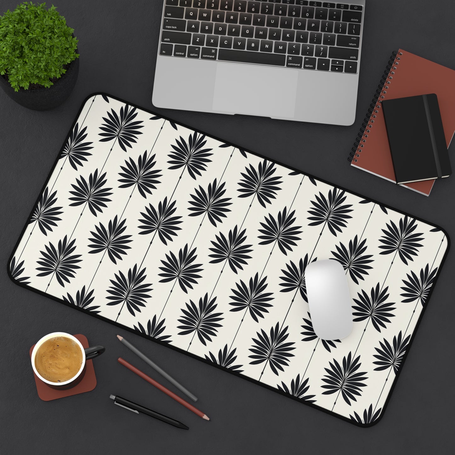 Stylish Leaf Pattern Desk Mat for Home Office Decor