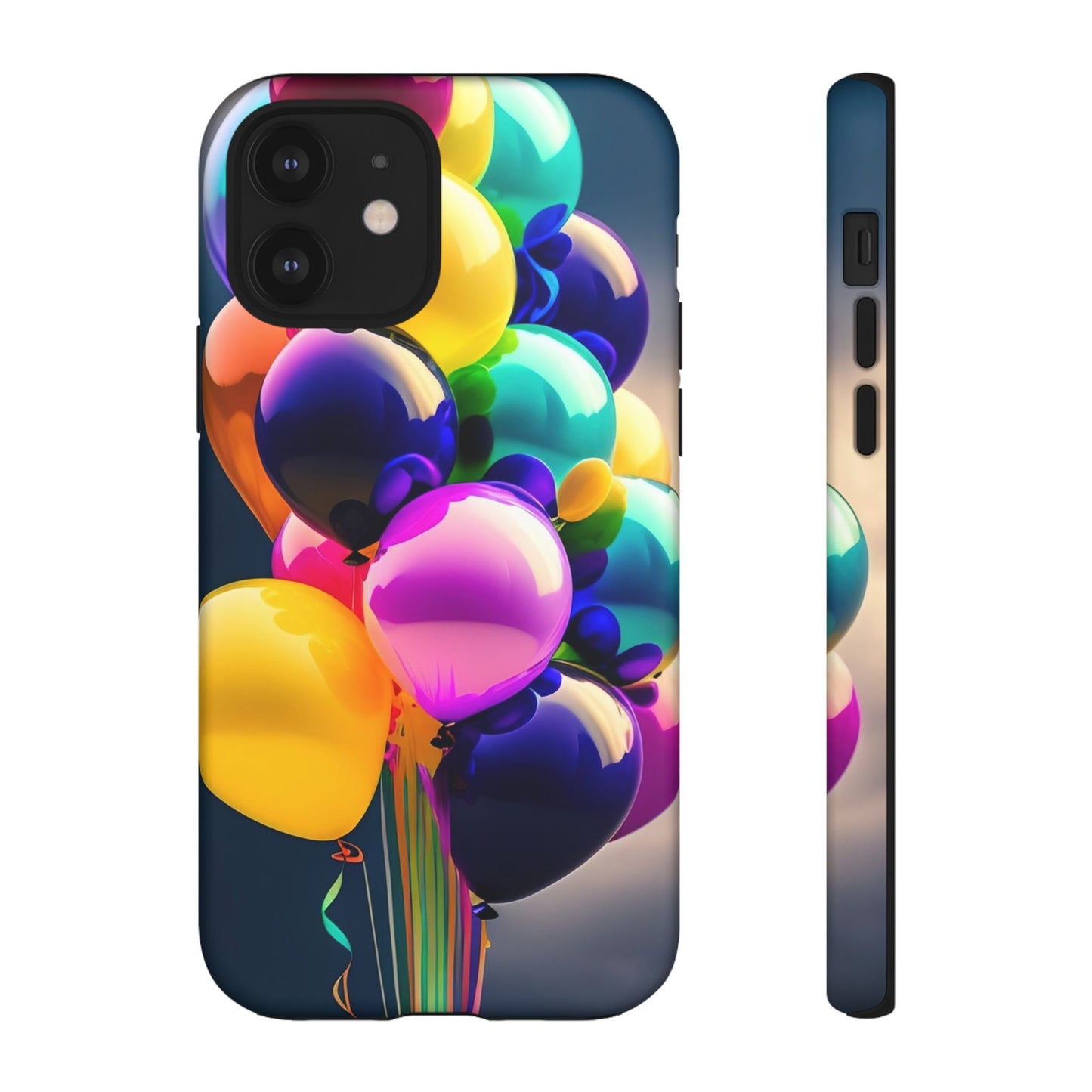 Colorful Balloon Tough Phone Case — Vibrant Party Balloons Protective Cover