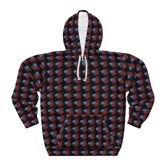 Colorful Graphic Unisex Pullover Hoodie, Cozy Outfit, Fashionable Layer, Gift for Friends, Festivals, Casual Streetwear