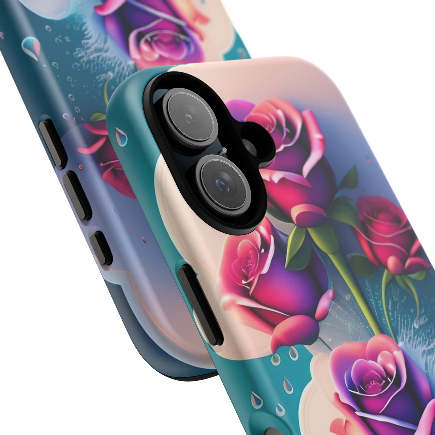 Floral Dream Tough Phone Case — Rose Bouquet Clouds Design