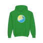 Sunrise Surf Circle Youth Hoodie | Surfing Wave Graphic