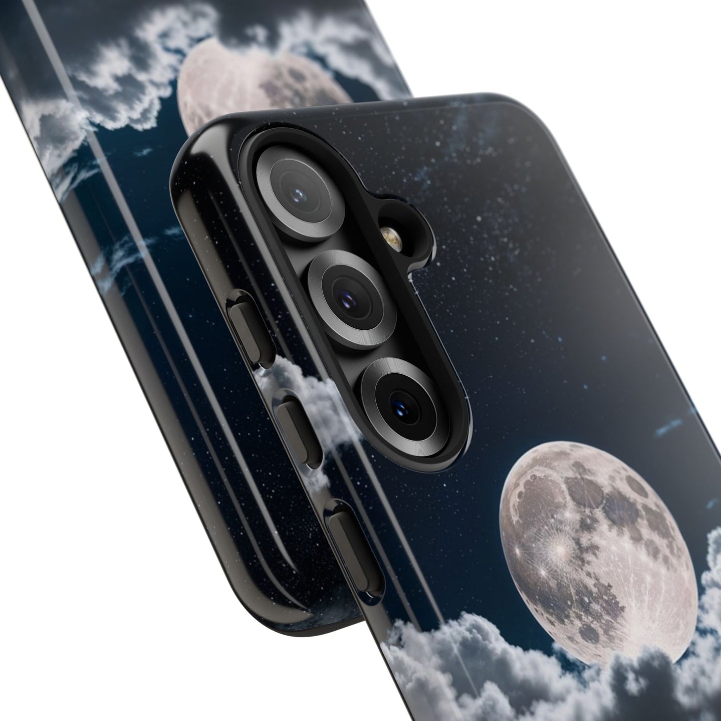 Moonlit Reflection Phone Case — Night Sky Moon & Clouds Tough Case