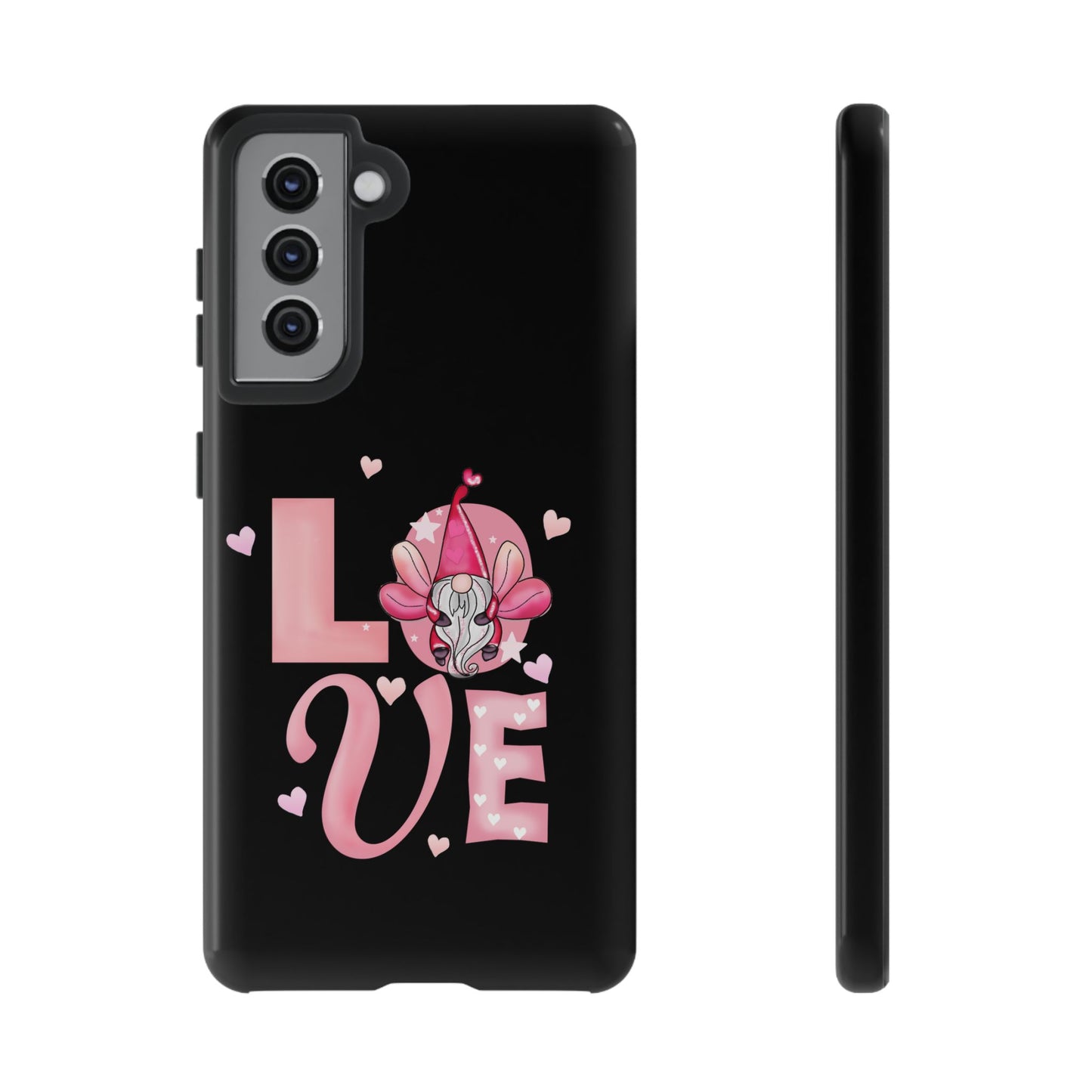 Love Gnome Phone Case — Cute Pink Heart Valentines Protective Case