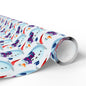 Snowman Pattern Wrapping Paper Roll — Cute Winter Holiday Gift Wrap