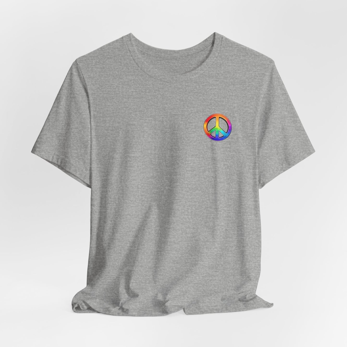 Peace Sign Tie-Dye Tee — Rainbow Hippie Peace Symbol T-Shirt