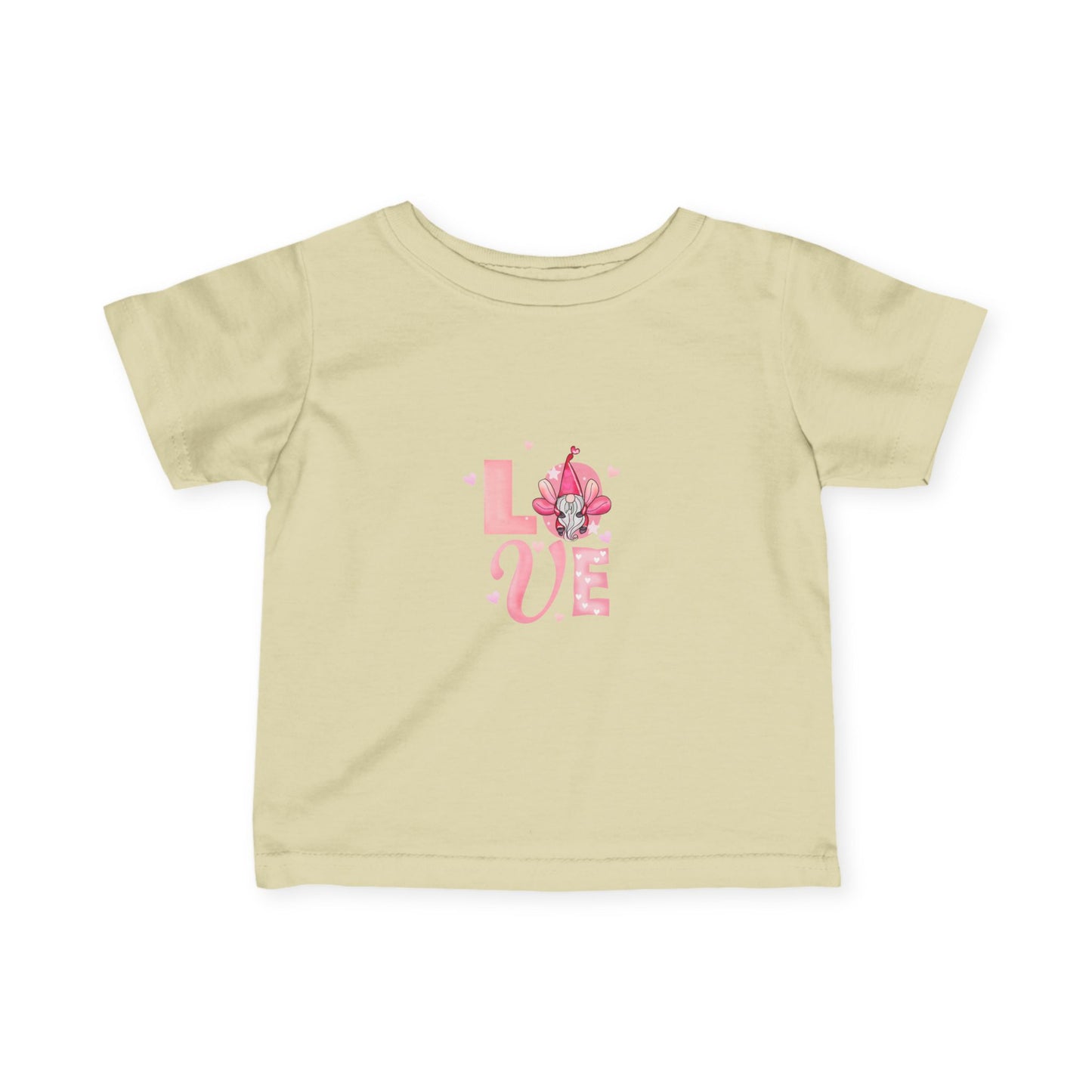 Infant Tee — Pink Floral "LOVE" Baby T‑Shirt, Cute Newborn Gift for Valentine’s & Everyday