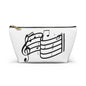 Music Notes Accessory Pouch — T-Bottom Makeup & Gadget Organizer