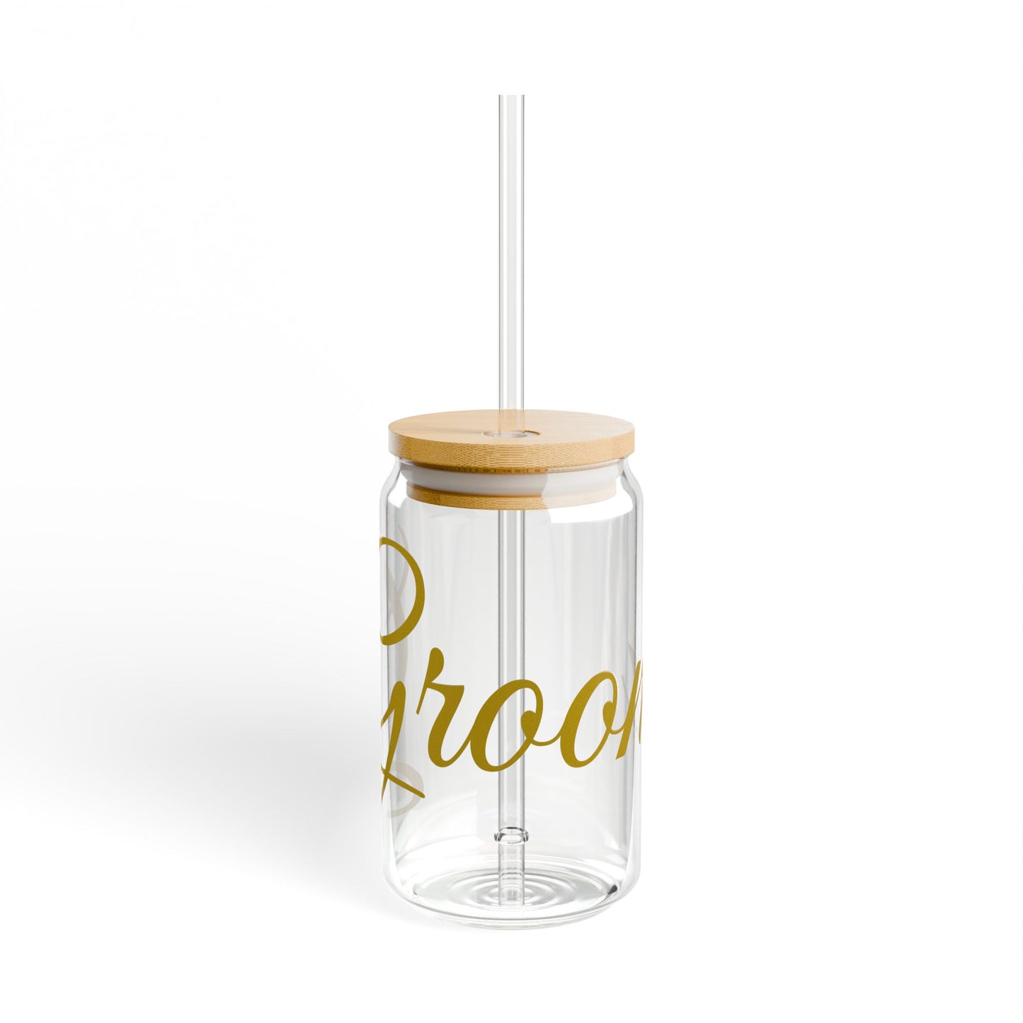 Stylish Sipper Glass with Bamboo Lid - Perfect for Smoothies