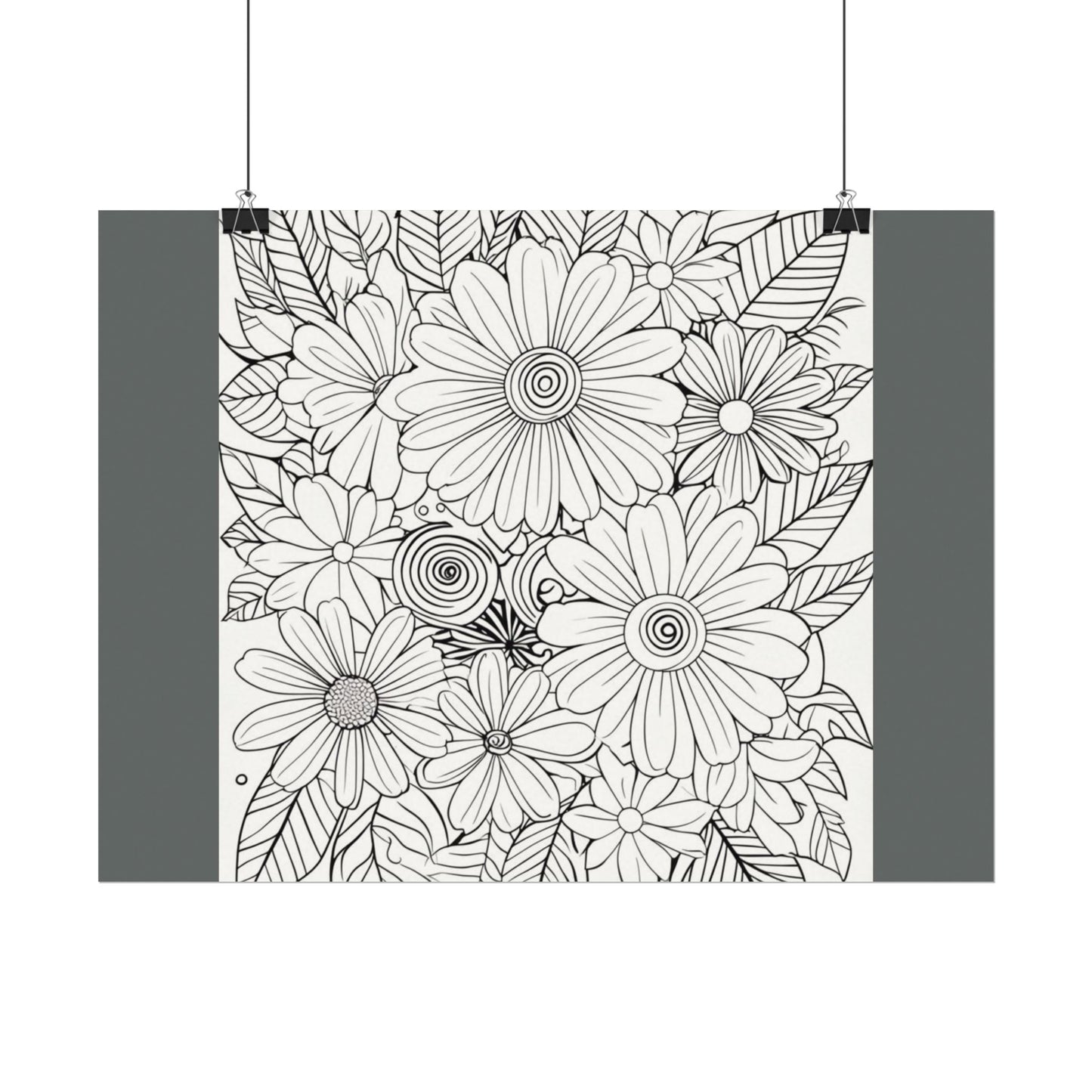 COLOR IT YOURSELF  Line Art Poster — Textured Matte Print