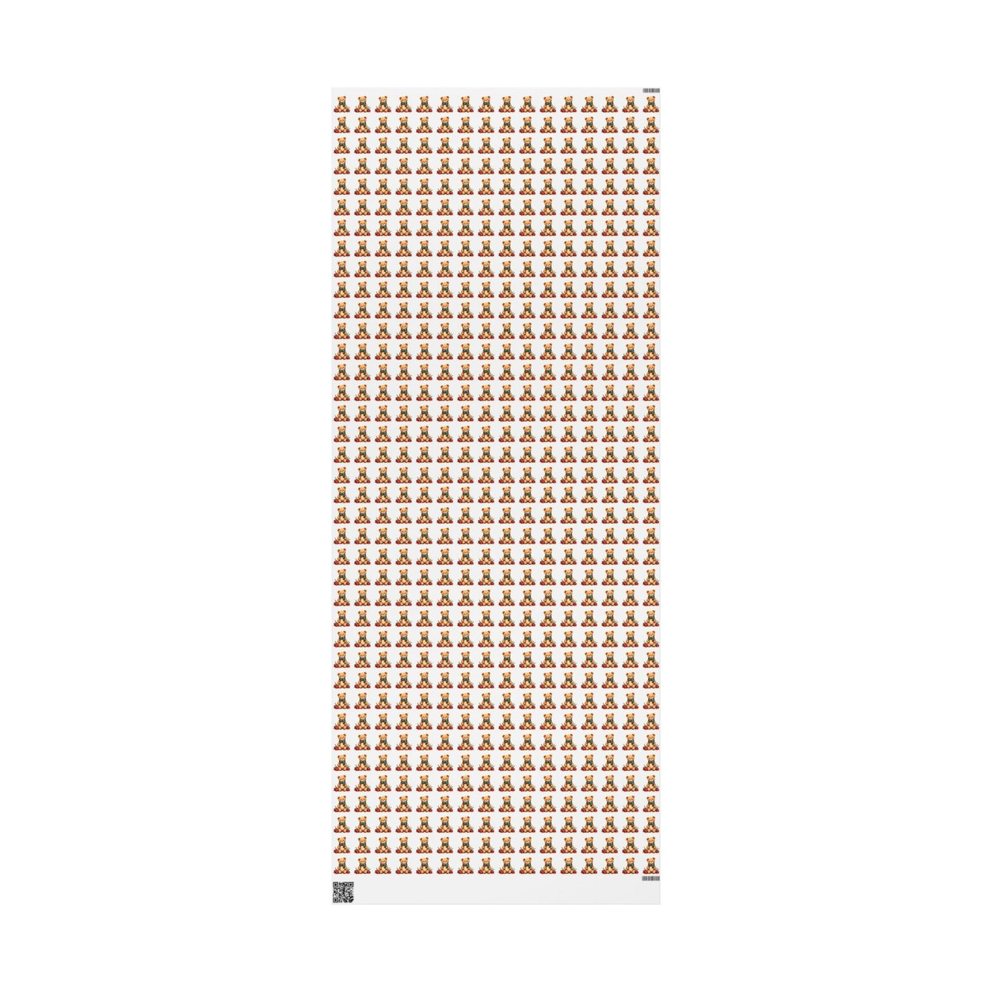 Christmas Teddy Bear Wrapping Paper Roll — Cute Holiday Gift Wrap