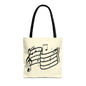 Music Notes Tote Bag — Sheet Melody Canvas Tote for Musicians & Music Lovers