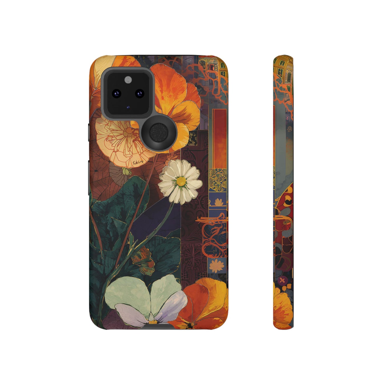 Floral Pansy Tough Phone Case — Vintage Botanical Protection