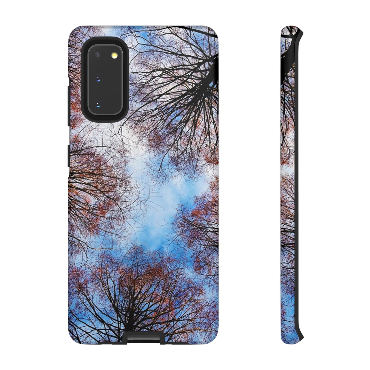 Skyward Trees Phone Case — Nature Forest Canopy Protective Tough Case