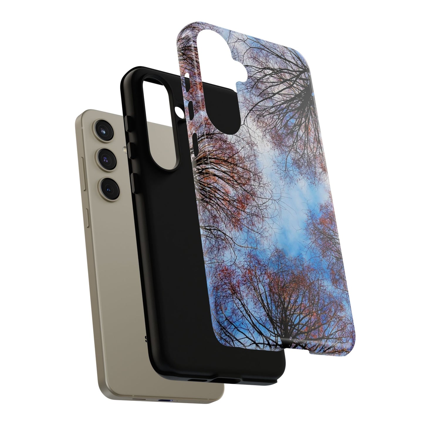 Skyward Trees Phone Case — Nature Forest Canopy Protective Tough Case