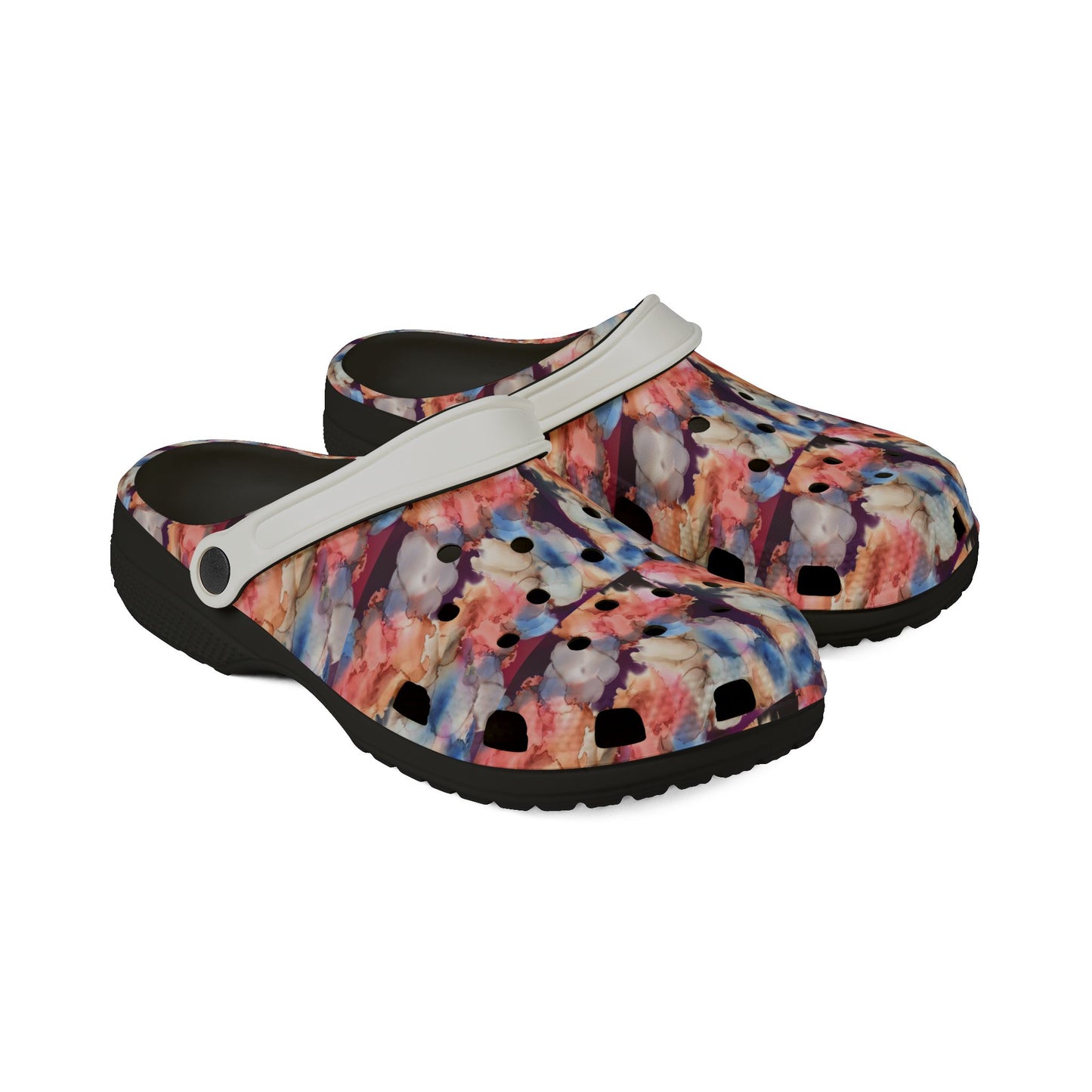 Floral Splash EVA Foam Clogs — Lightweight Garden & Beach Shoes