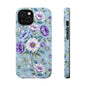 Floral Purple Peony Phone Case — Magnetic Impact‑Resistant Protective Cover