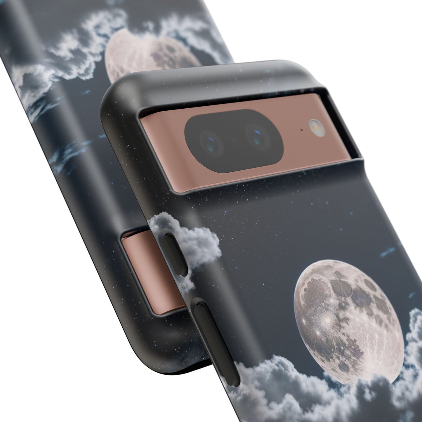 Moonlit Reflection Phone Case — Night Sky Moon & Clouds Tough Case