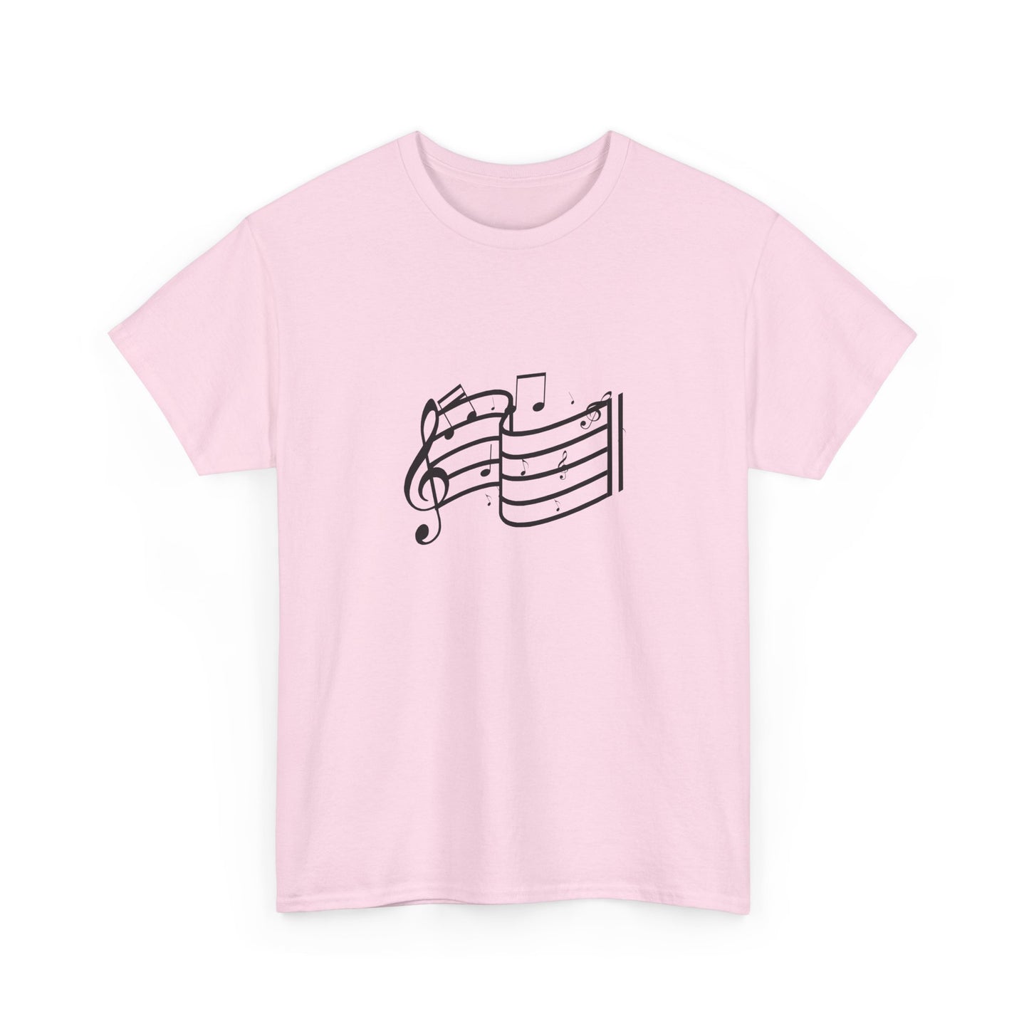Music Notes T‑Shirt — Minimalist Sheet Music Tee for Musicians & Music Lovers