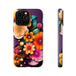 Floral Burst Tough Phone Case — Colorful Retro Flowers Protective Cover